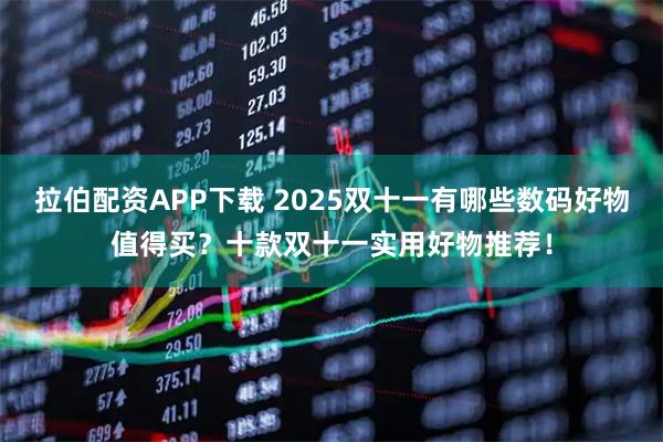 拉伯配资APP下载 2025双十一有哪些数码好物值得买?十款双十一实用好物推荐!